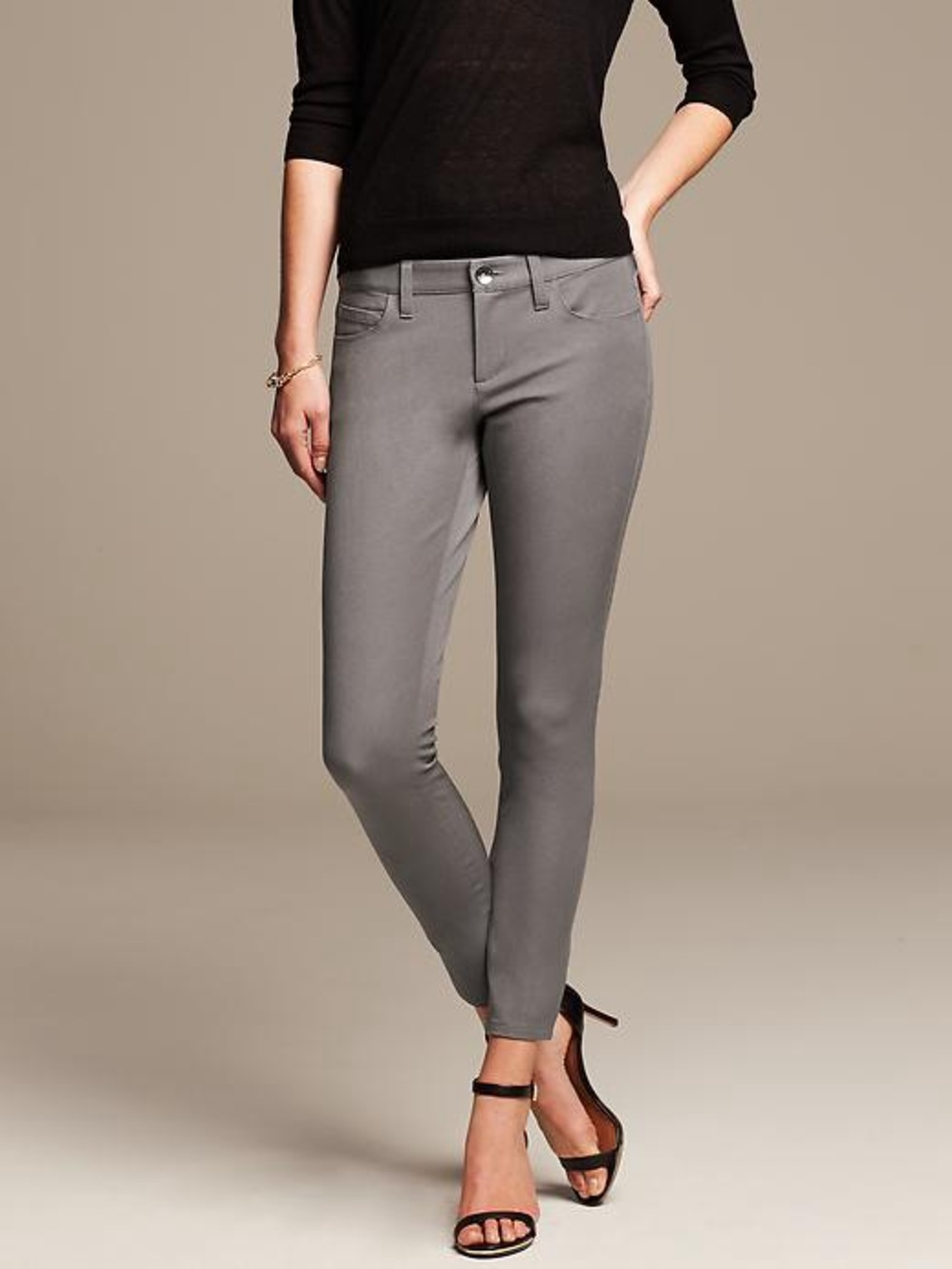 Banana Republic Sloan  Slim Straight Pants in Gray